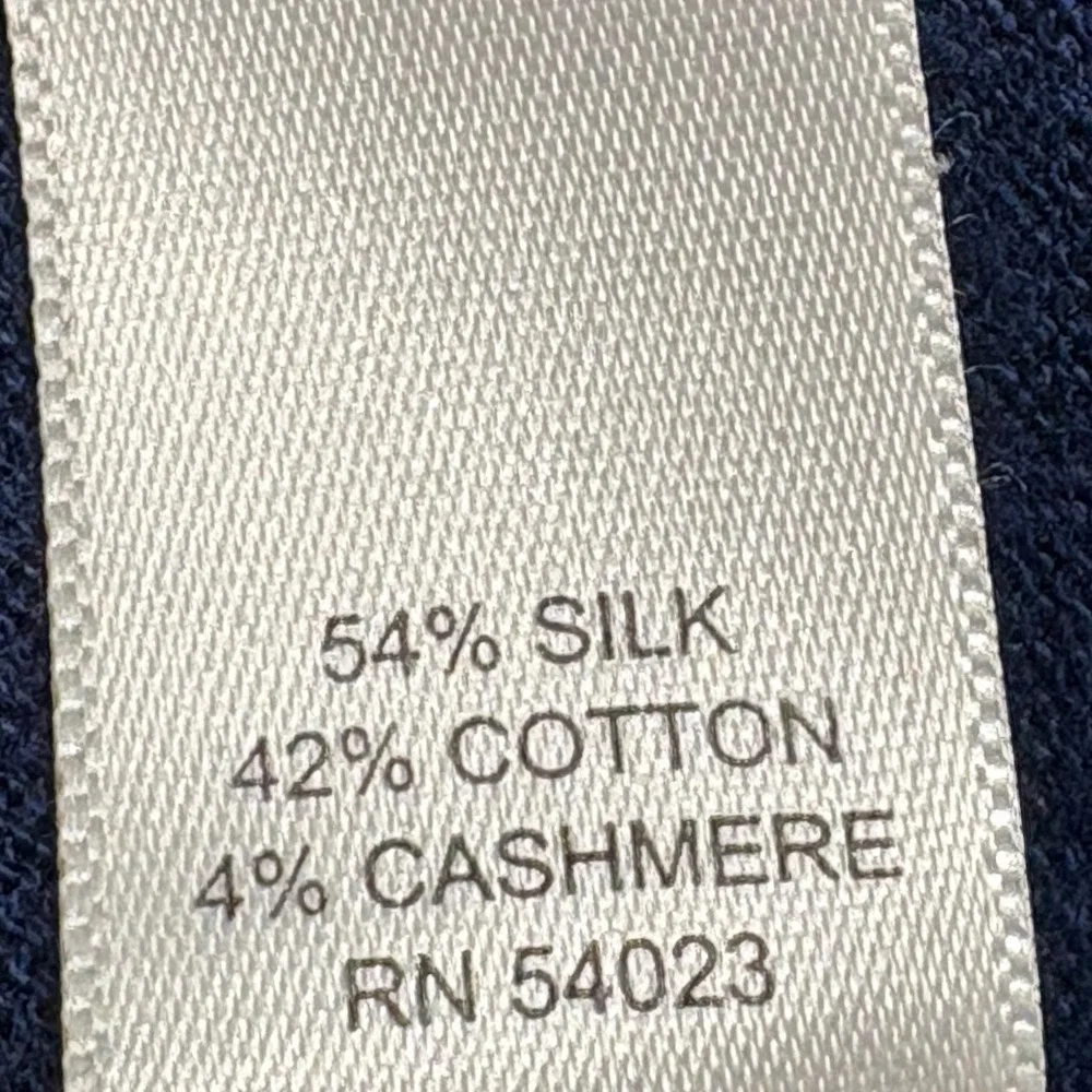 Banana Republic Mens Blue‎ Silk Cotton Cashmere V-Neck Sweater Size M